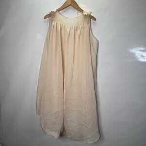 Vintage Flare Peach Chiffon Night Gown S/M